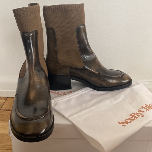 SEE BY CHLOÉ
Khaki Wendy Sock Boots - Picture 5 of 7